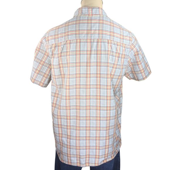 North Face Men's Large Short Sleeve Plaid Button Front Casual Shirt - Picture 2 of 11